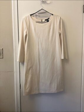 (US XS) H&M Cream 3/4-Length Sleeve Dress